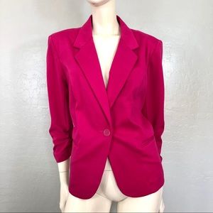 Christian Seriano Fuschia Pink Blazer 3/4 Sleeves